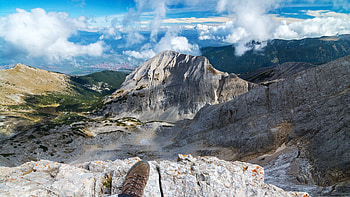 Pirin National Park, Bulgaria, clouds, landscape, sky, rocks, trees HD wallpaper