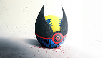 Wolverine X Pokeball, wolverine, superheroes, artwork, artist, digital-art HD wallpaper