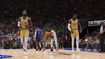 Julius Randle & Stephen Curry & Lebron James, Stephen Curry, LeBron James, video game, NBA 23 HD wallpaper