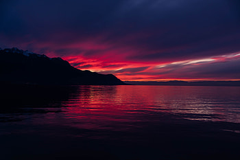 Beach, coast, silhouette, dark, sunset HD wallpaper