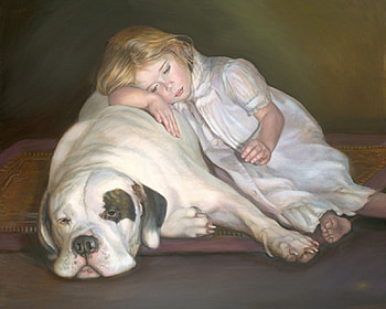 So tired, dog, girl, friends, sleep HD wallpaper