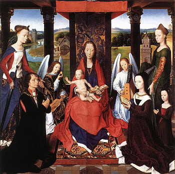 Hans Memling. 1475. 'The Donne Triptych.', religious, art, madonna, medieval, flemish HD wallpaper