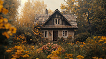 Charming Cottagecore Retreat - Ultra, cottage, cottagecore, house, garden, Autumn HD wallpaper