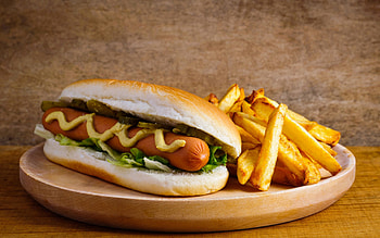 French fries, Hot dog HD wallpaper