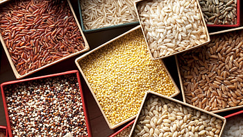 Common types of grains, Whole grains, Healthy food, Real Simple HD wallpaper
