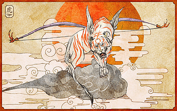 Okami, tiger, nintendo, capcom, game HD wallpaper