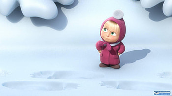 Cartoon, Children, Masha And The Bear HD wallpaper