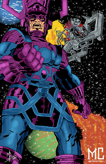 ArtStation, Fan art Galactus, Marvel villain, Striking visuals HD phone wallpaper
