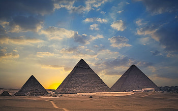 Giza pyramid complex, Cairo (Egypt) HD wallpaper