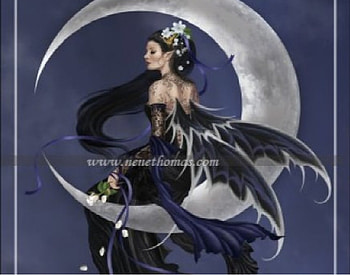 Dark moon fairy, fairy, dark fairy, fairy girl HD wallpaper
