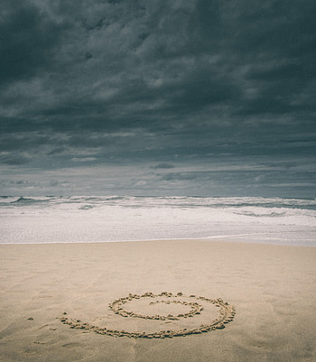 Nature, Sea, Beach, Sand, Spiral HD phone wallpaper