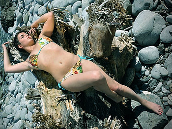 Girl in Stones, girl, beautiful, in stones HD wallpaper