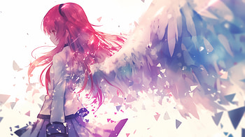 Angel Beats! Yui – Stunning Anime Art with Angel Wings, Anime, Angel Beats!, Yui (Angel Beats!) HD wallpaper