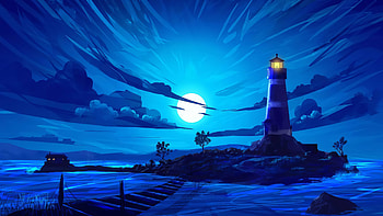 Lighthouse Illustration , lighthouse, artist, artwork, digital-art HD wallpaper