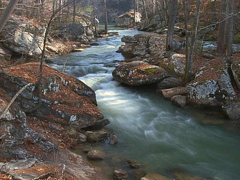 Noccalula Falls Park, waterfall, rocks, stream HD wallpaper