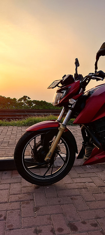 Apache 200, motorcycle, sky HD phone wallpaper