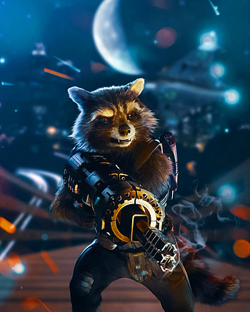 Raccoon, Rocket, Marvel Studios, Snitevilla HD phone wallpaper