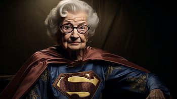 Grand Superhero Grandma - AI Art, woman, Grandmother HD wallpaper