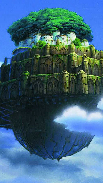 Laputa: Castle in the Sky, Wondrous castle, Skyward journey, Breathtaking sights HD phone wallpaper