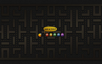 A List of the Best Halloween for Your Computer: Trick or Treat? Pac-Man Edition by Vladstudio HD wallpaper