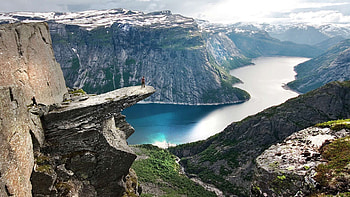 Trolltunga Norway beauty, Stunning , Captivating backgrounds, Norwegian wonders HD wallpaper