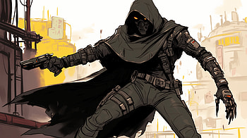 : Stealthy Cartoon Assassin, cartoon, assassin HD wallpaper