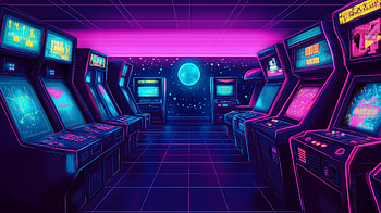 Neon Arcade Dreams: 80s Retrowave, arcade, retrowave, neon HD wallpaper