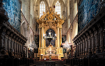 Cathedral Altar in Poland, Wawel, Poland, cathedral, altar, Krakow HD wallpaper