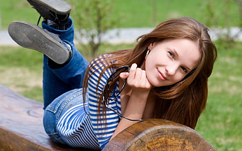 cute smile, cute, lying, smile, beauty HD wallpaper
