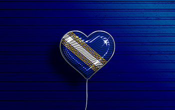 I Love Champagne, , realistic balloons, blue wooden background, Day of Champagne, french provinces, flag of Champagne, France, balloon with flag, Provinces of France, Champagne flag, Champagne HD wallpaper