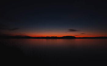 Trees, Sunset, Sky, Horizon, Dark HD wallpaper