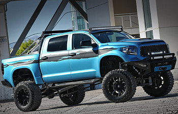 2014-Toyota-Tundra, Truck, Black Rims, Lift, Blue HD wallpaper