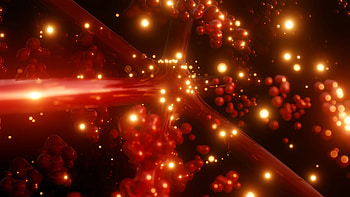 Structure, 3D, Glow, Particles, Molecules HD wallpaper