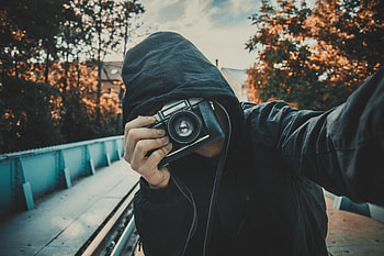 Miscellanea, Miscellaneous, Lens, grapher, Camera, Hood, Selfie, Selfies, Hidden Face HD wallpaper