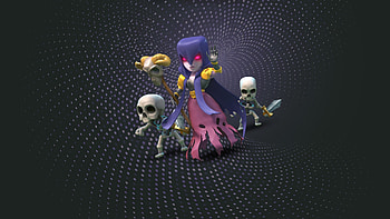 Witch, Clash of Clans, mobile game, skeleton army HD wallpaper