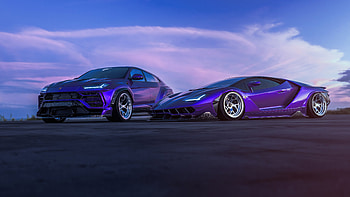 Lamborghini Centenario And Urus , lamborghini-centenario, lamborghini-urus, lamborghini, cars, artstation HD wallpaper