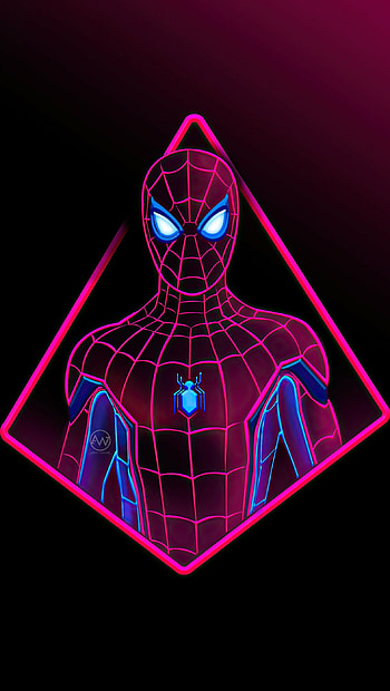 Spider-Man, Neon HD phone wallpaper