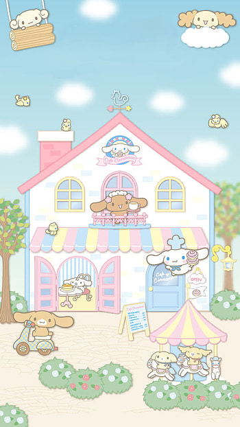 Pastel Bunny House HD phone wallpaper