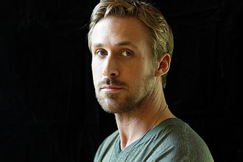 Ryan Gosling, blue, black, blond, man, actor HD wallpaper