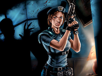 Police, shoot, girl, gun HD wallpaper