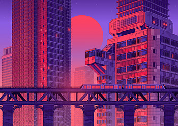 Urbanscape Morning, scifi, city, artist, artwork, digital-art, behance HD wallpaper