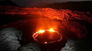 Erta Ale, Ethiopia, nature, ethiopia, forces of nature, lava, shadows HD wallpaper