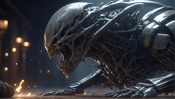 Terminator Dog, skeleton, skull, bones, Terminator, alien HD wallpaper