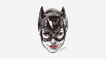 Catwoman Face Artwork , catwoman, superheroes HD wallpaper