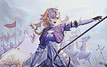 Joan of Arc, battle, TYPE-MOON, Fate Apocrypha, Fate Grand Order, manga, Jeanne d Arc, Fate Series HD wallpaper