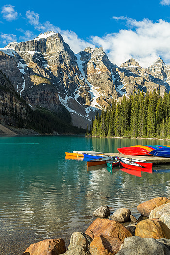 Nature, Water, Mountains, Boats, Forest HD phone wallpaper