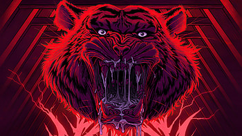Mandy Tiger, tiger, artist, artwork, digital-art, artstation HD wallpaper