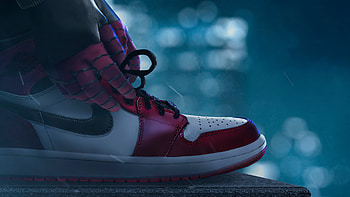 Air Jordan 1 Miles Morales, spiderman, superheroes, artwork, artist HD wallpaper