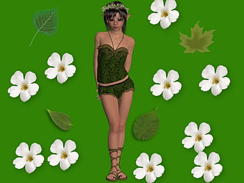 green leaf fairy!!, fairy, leaf, green HD wallpaper