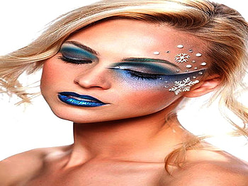 LIKE A SNOWFLAKE, blue, sad, blond, snowflake, pretty, cold HD wallpaper